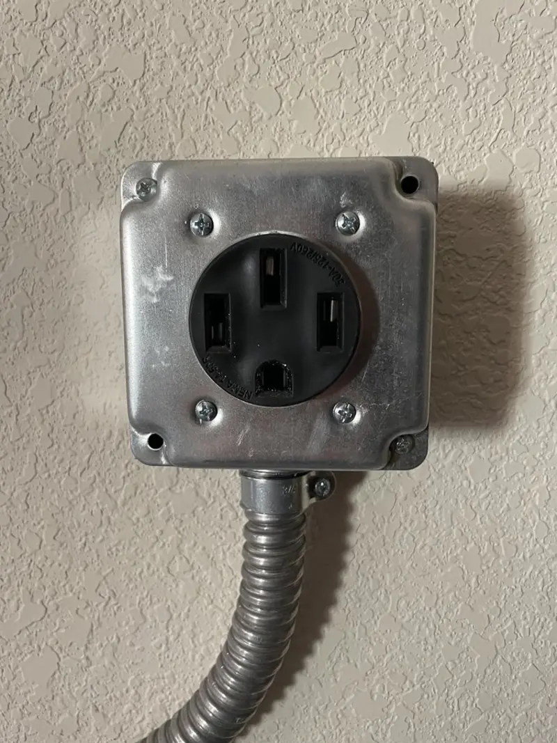 NEMA 14-50 outlet installed for Electrical Panel Upgrade in Victoria
